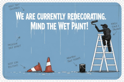 Site Redecorating Undway Mind the WET Paint!